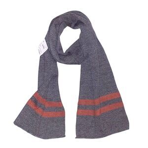 Dockers Scarf Charcoal with Rust Stripes NWT